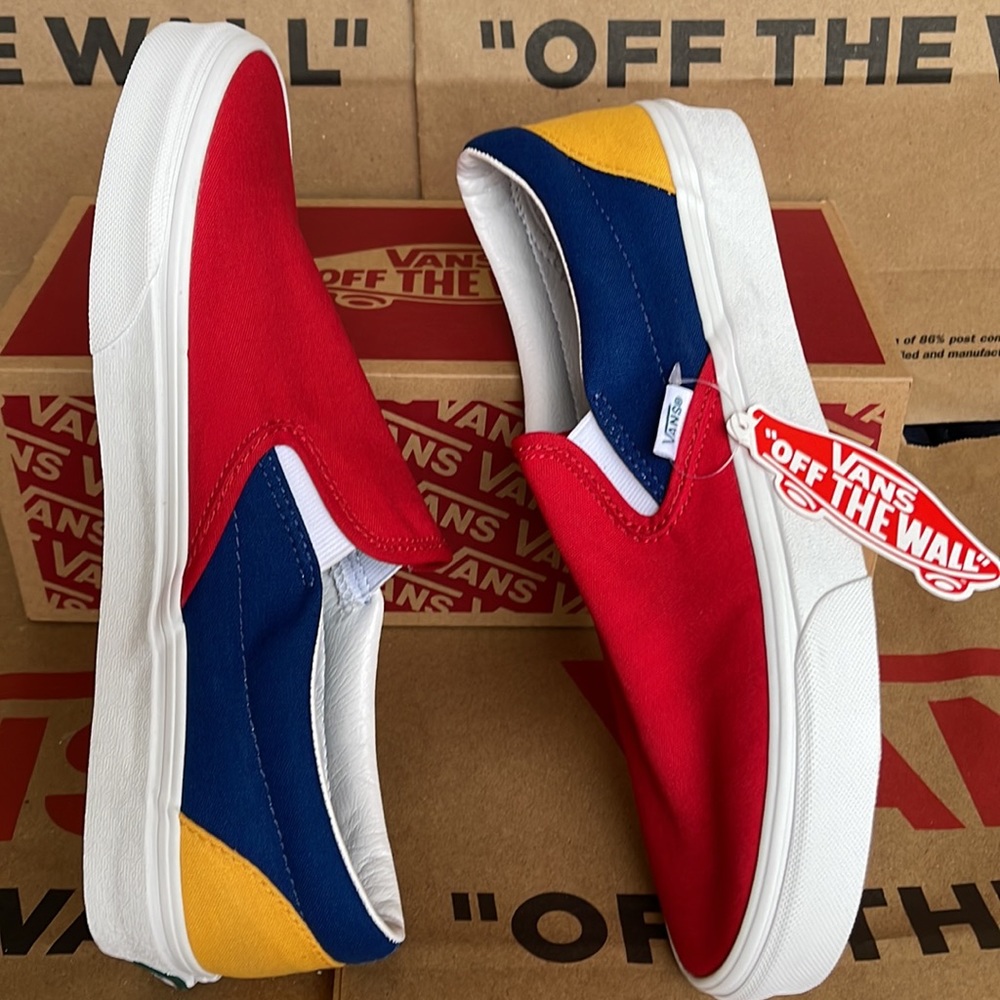 Vans Classic Slip On Vans Yacht Club Red /Blue sneakers men’s - Picture 12 of 16